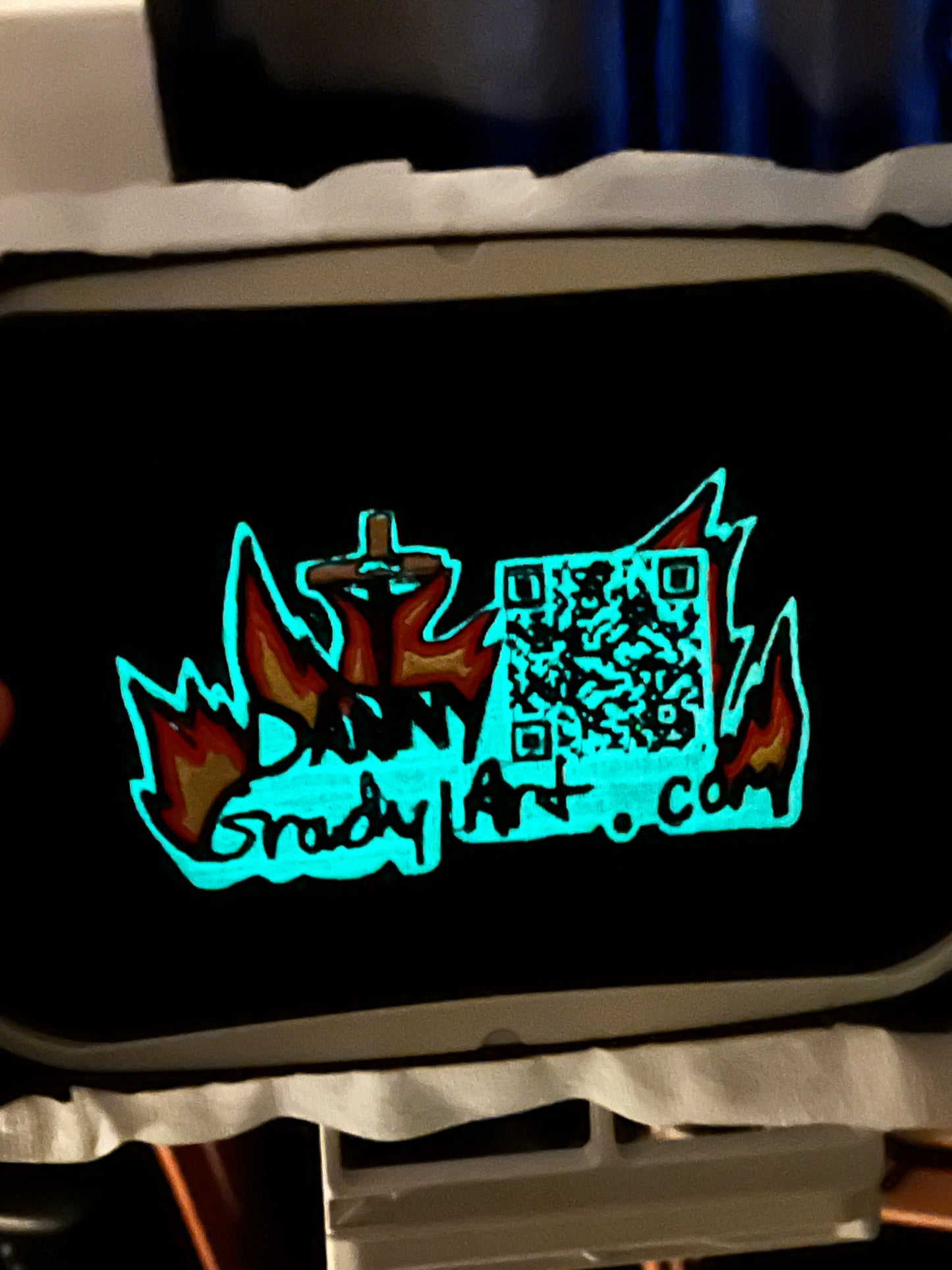 Glow in the Dark Embroidered Beanie